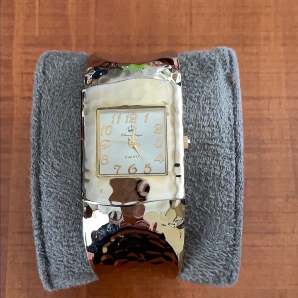 Premier designs gold tone cuff watch